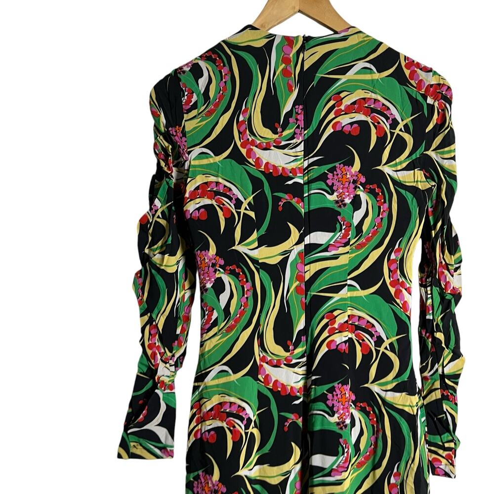 La DoubleJ Tinder Multicolor Floral Print Long Sleeve Midi Dress Size - Picture 15 of 16